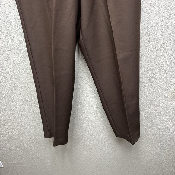 Alfred Dunner Dress Pants Womens Sz Petites 10 Brown Pull on Stretch 2 Pockets - Picture 3 of 12